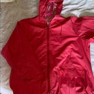 Dark Pink/Red rain coat